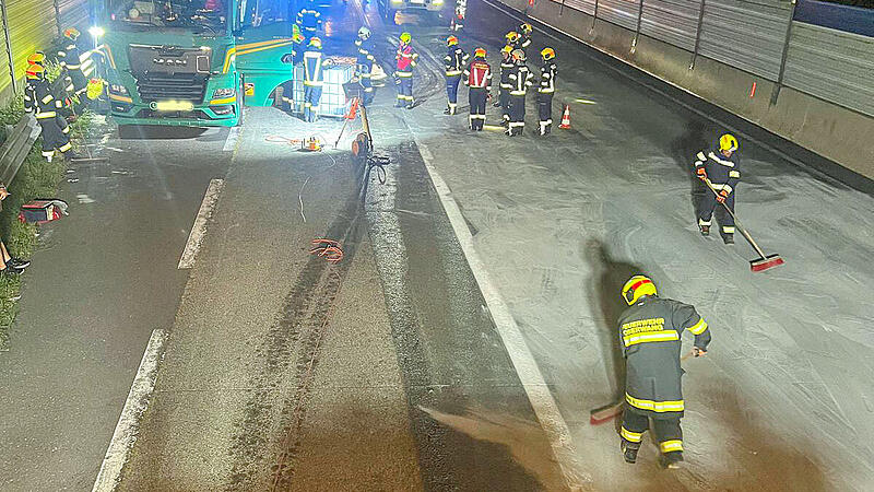 Staudämme gegen "Dieselflut" auf der A1