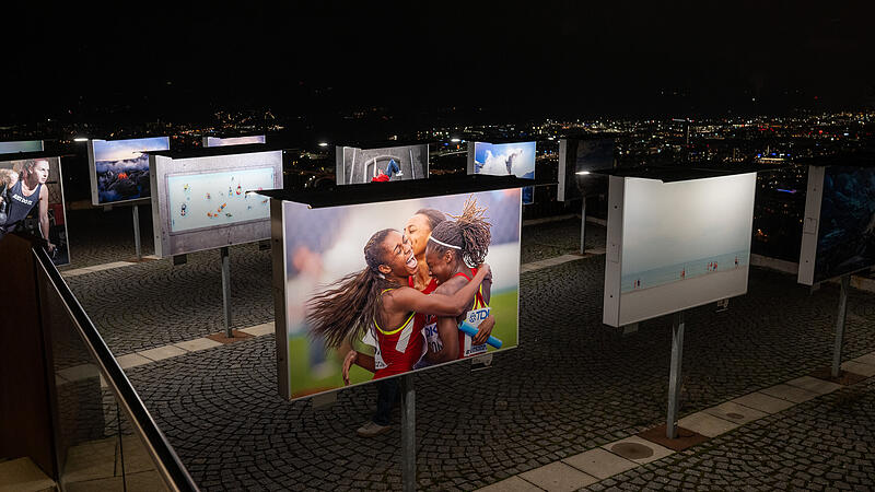 Die Galerie mit Blick auf Linz