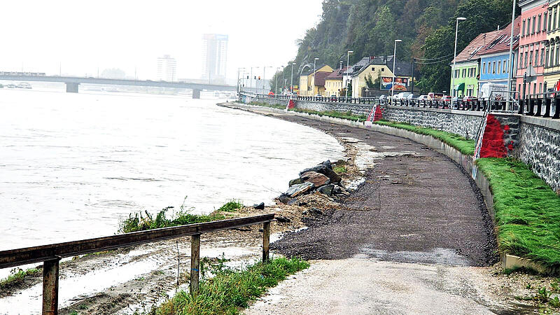 Der im Bau befindliche Radweg zwischen Linz und Margarethen