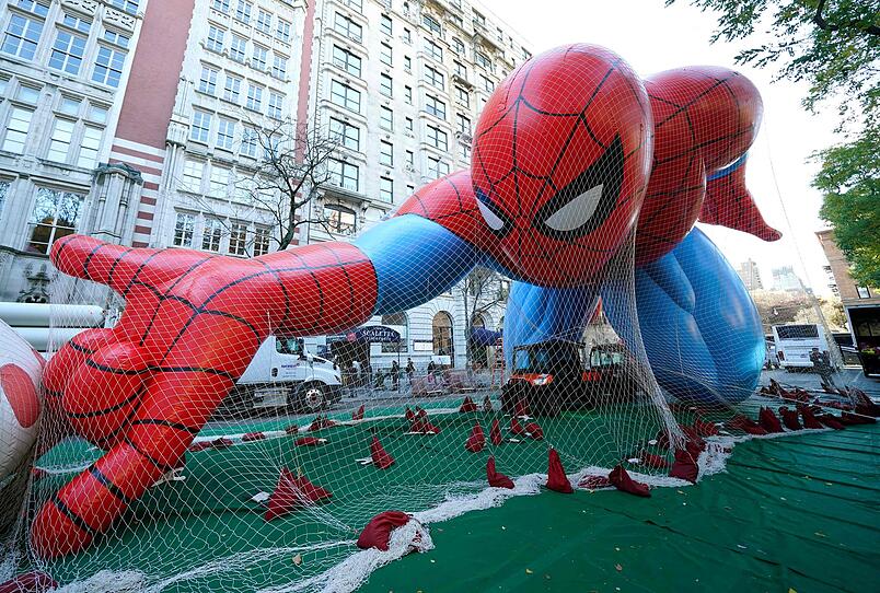 Thanksgiving-Parade in New York: Riesenballons aufgepumpt