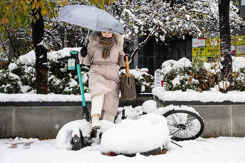 Wintereinbruch mit Rekord-Schneefällen in Südkorea