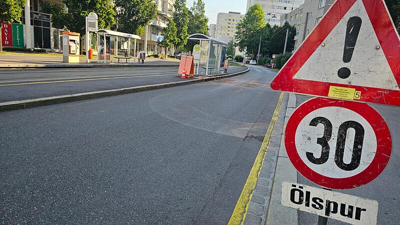 Haltestelle Wildbergstraße nach Unfall
