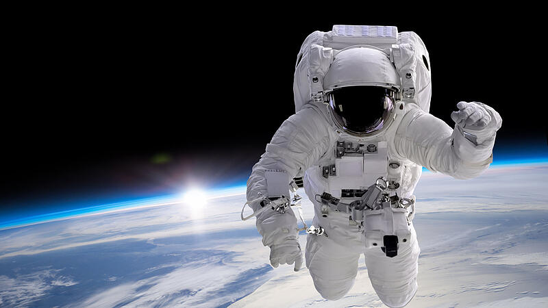 Astronaut at spacewalk