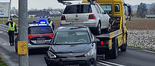 Verkehrsunfall auf Flughafenstraße in Pasching