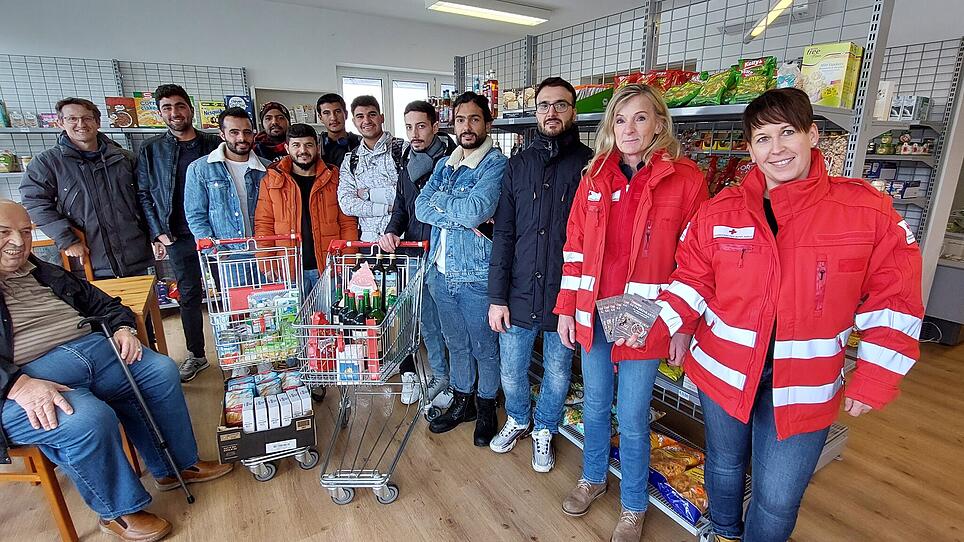 Geflüchtete sammelten für Rotkreuz-Markt