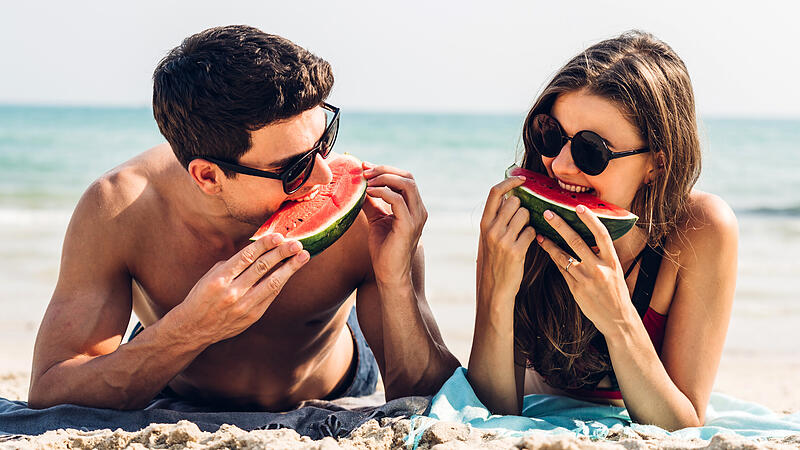 Wassermelone Strand Urlaub Sommer