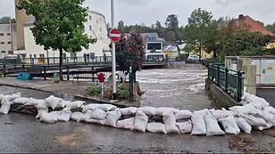 Derzeitige Hochwassersituation in Naarn