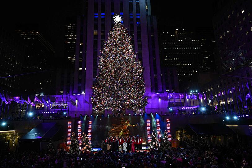 50.000 Lichter: Das ist der New Yorker Rockefeller-Weihnachtsbaum
