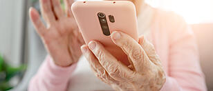 Senior woman with smartphone