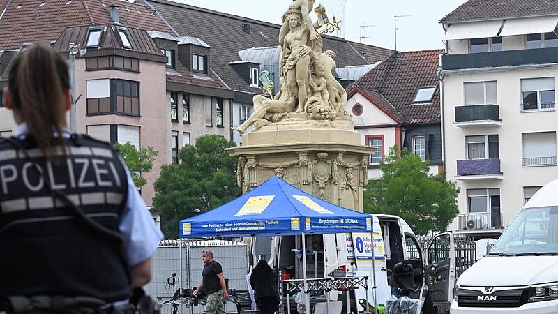Der Schauplatz der Attacke in Mannheim am Freitag
