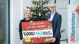 Smurfit Westrock  - Christkindl Scheckübergabe