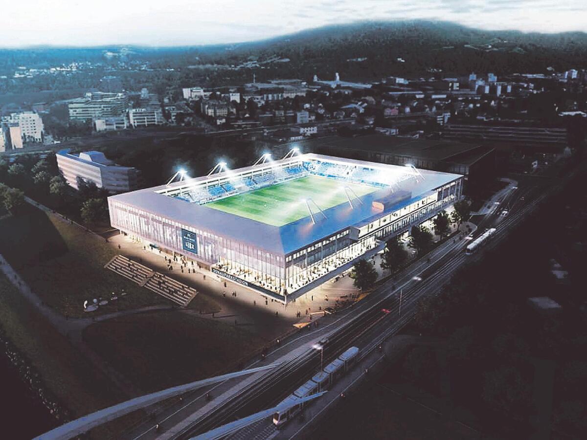 trotzt neuem Stadion Rendering