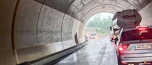 Der 65 Meter lange "Tunnel I" in Weyer ging ungeplant als "Umleitung" vorübergehend schon in Betrieb.
