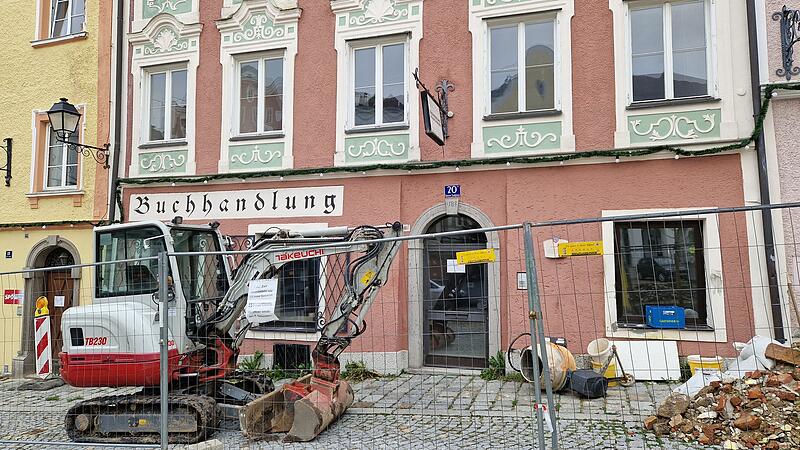 Schärding Einsturz Gebäude, Buchhandlung, Unterer Stadtplatz