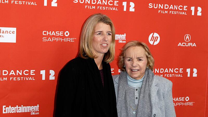 Filmmaker Rory Kennedy and Ethel Skakel Kennedy smile before the premiere of "Ethel" during the Sundance Film Festival in Park City