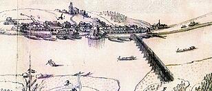 Donaubrücke Mauthausen Enns 1502
