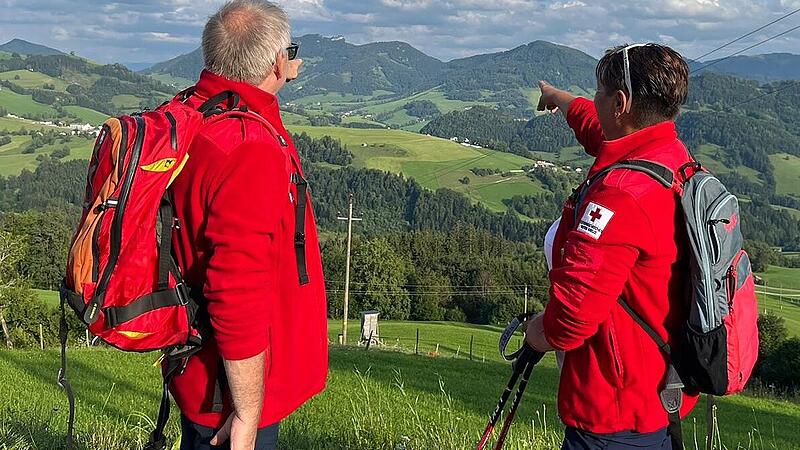 Andrea Lakner erkundet das Gelände für den Out-Door-Kurs.