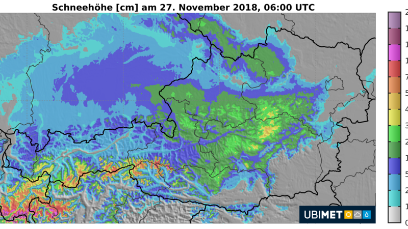 Schneehöhe 27.11.