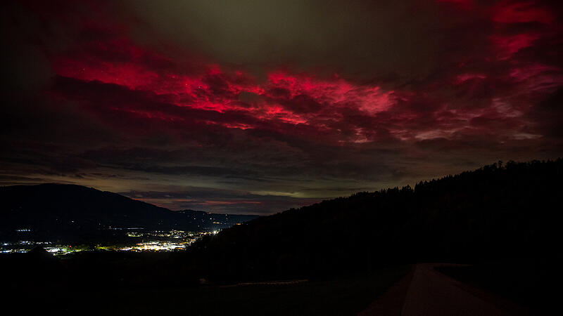 Polarlichter über Oberösterreich