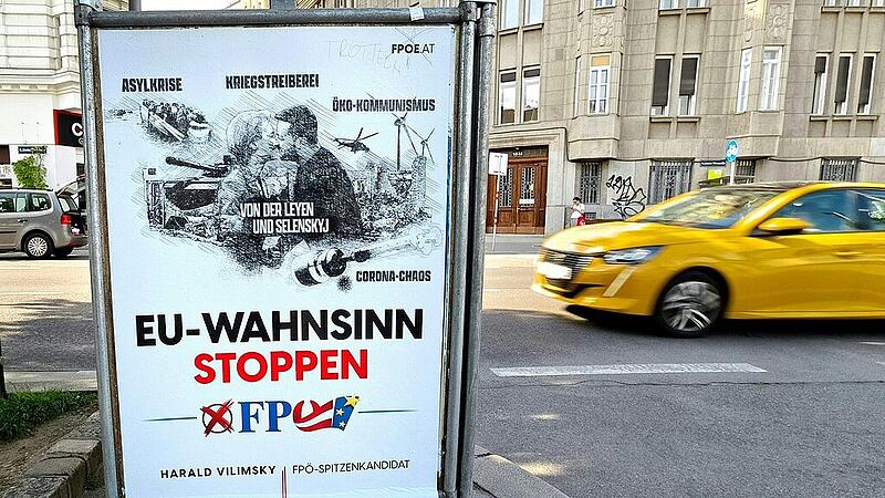 FPÖ Wahlplakat  Von der Leyen und Selenskyj