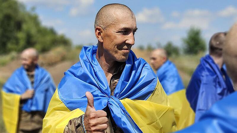 Freigelassener ukrainischer Soldat