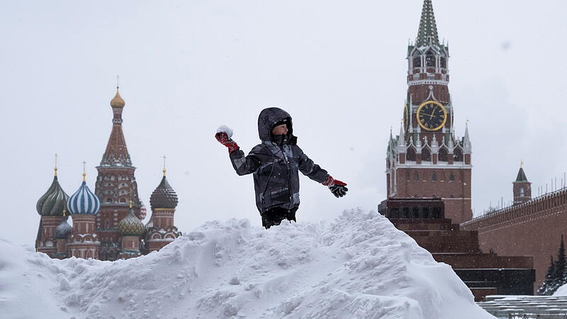 Moskau versinkt im Schnee