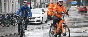 Im Regen kreuz und quer durch Linz