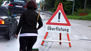 Starkregen, Überflutungen St. Georgen im Attergau