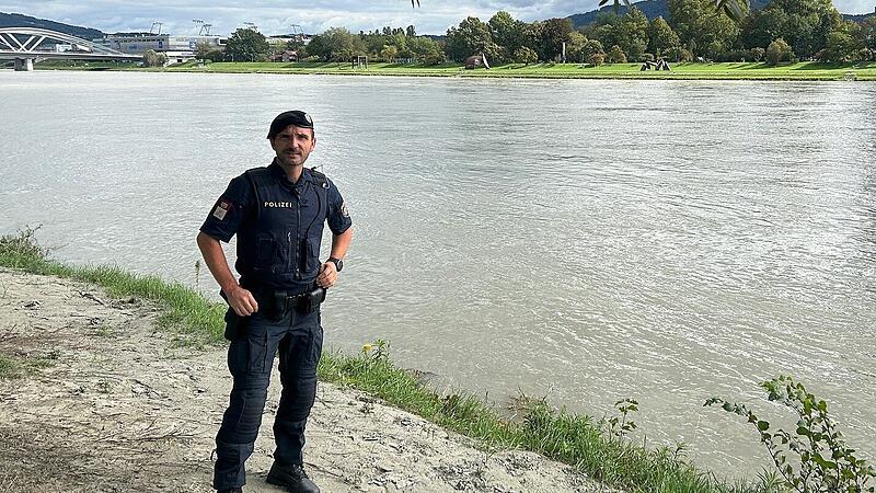 Lebensretter Stefan von der Polizei Linz Dornach