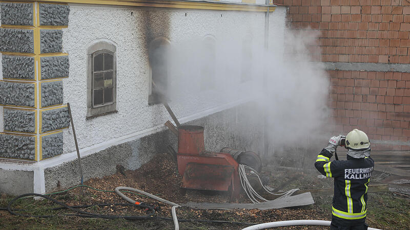 Brand in Hackschnitzellager