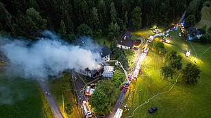Wohnhaus brannte in Buchholz bei Neusserling