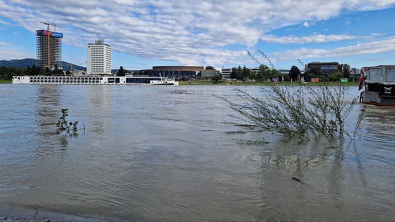 Die Donau führte am Dienstag Hochwasser