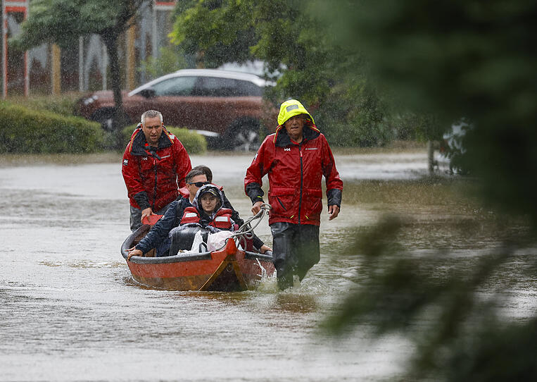 Hochwasser und Murenabgänge in der Steiermark und in Kärnten