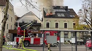 Brand im Stadtzentrum von Ried im Innkreis