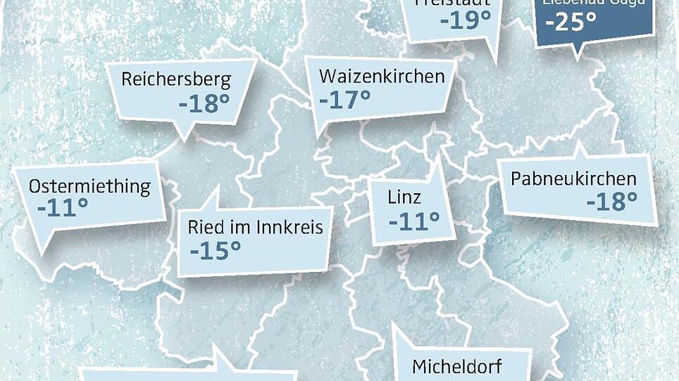 Die kältesten Orte Oberösterreichs