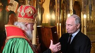 Patriarch Kyrill, Präsident Putin beim Gottesdienst nach der Vereidigung