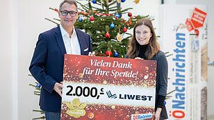 Liwest - Christkindl Scheckübergabe