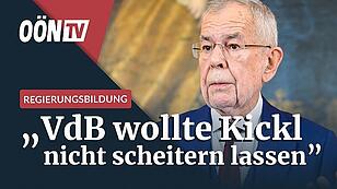 Regierungsbildung: "Van der Bellen wollte Kickl nicht scheitern lassen"